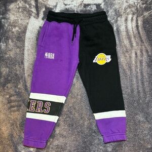NBA Los Angeles Lakers Toddler Sweatpants Size 3T Colorblock Logo